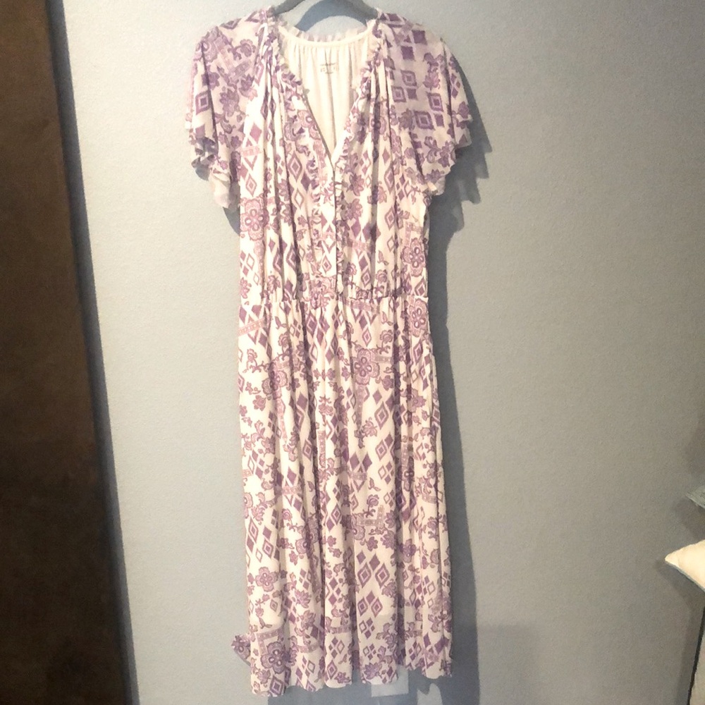 Purple Patterned Women's Dress NWOT